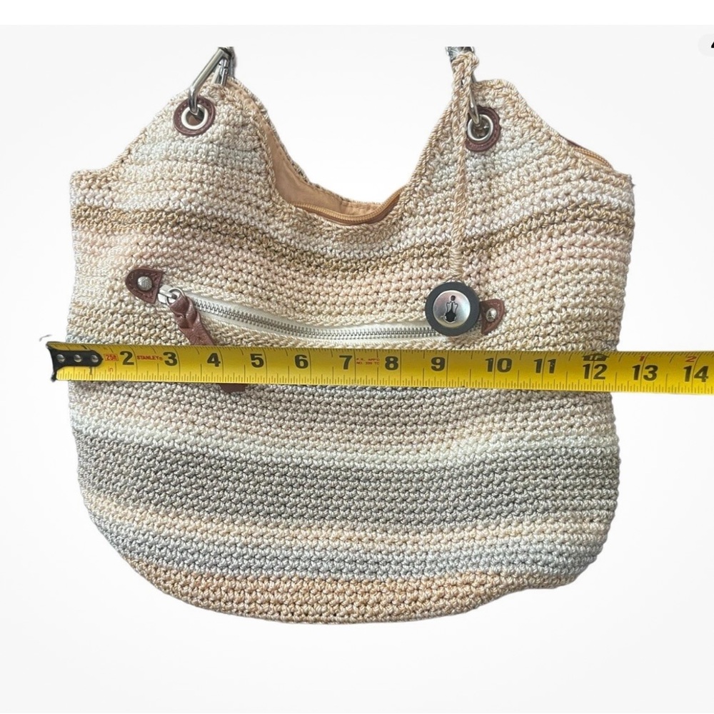 The Sak Indio Crochet Shoulder Bag in the "Sand Stripe" colorway - Picture 15 of 15